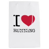 私は愛ランニングする ミディアムペーパーバッグ (正面)