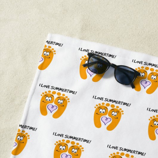 私は愛夏期裸足かわいい ビーチタオル (インサイチュ)