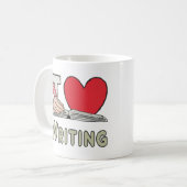 私は愛書する コーヒーマグカップ (正面左)