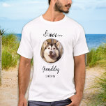 私は愛犬のおじいちゃんパーソナライズされたペット写真 Tシャツ<br><div class="desc">私は私のおじいちゃんを愛している！... このお気に入りの可愛いペットの写真Tシャツで、この父の日、クリスマスや彼のすごい誕生日を驚かせカスタムて犬の祖父。この与えおもしろい犬の恋人のシャツで親と犬の祖父母に完璧な贈り物！ハート型の写真と可愛い前足プリントの「私は私の祖父が大好き」。犬の恋人、犬の祖父母、犬のおばあちゃんや犬のおじいちゃんや犬の母やパパのために持っている必要がある！あなたの犬の写真でパーソナライズお気に入りのする。こカスタマイズの犬のおばあちゃんのシャツは犬の写真と一緒お気に入りのだ。犬素晴らしからの贈り物。COPYRIGHT © 2022 Judy Burrows,  Black Dog Art - All Rights Reserved.愛愛愛愛愛愛愛愛愛犬おじいちゃんパーソナライズされたペットフォトTシャツ</div>