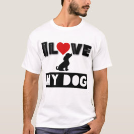 私は愛犬のシャツが好き、犬の愛、犬のパパの犬の母、愛 Tシャツ