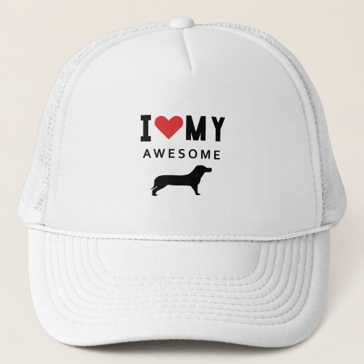 私は愛犬素晴らしを愛する キャップ (正面)