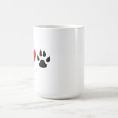 私は愛犬素晴らしを愛する コーヒーマグカップ (中央)