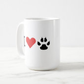 私は愛犬素晴らしを愛する コーヒーマグカップ (正面左)
