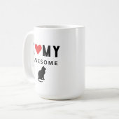 私は愛犬素晴らしを愛する コーヒーマグカップ (正面左)