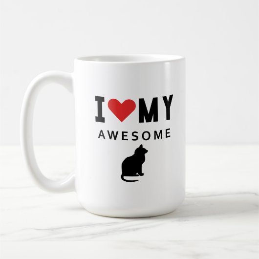 私は愛犬素晴らしを愛する コーヒーマグカップ (左)