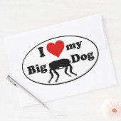 私は愛犬 楕円形シール (封筒)