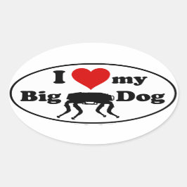 私は愛犬 楕円形シール
