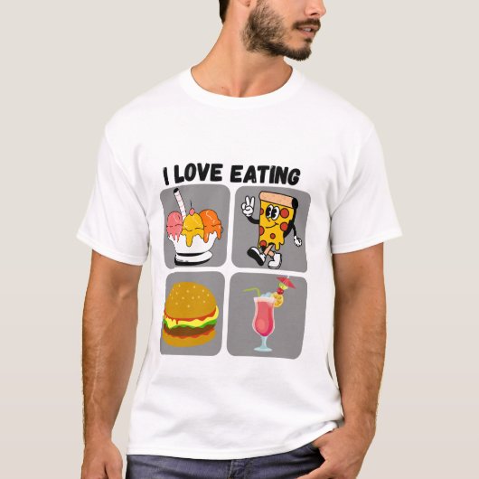 私は愛食べ物する Tシャツ (正面)