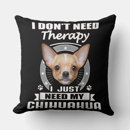 私は愛Chihuahua Dog私はChihuahuaが必要 クッション (正面)