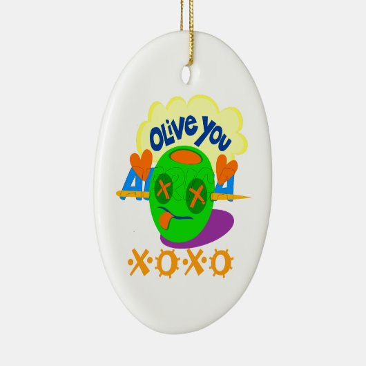 私は愛XOXOアフリカ美しい驚くべき文字引用文 セラミックオーナメント (右)