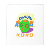 私は愛XOXOアフリカ美しい驚くべき文字引用文 ノートパッド (正面)