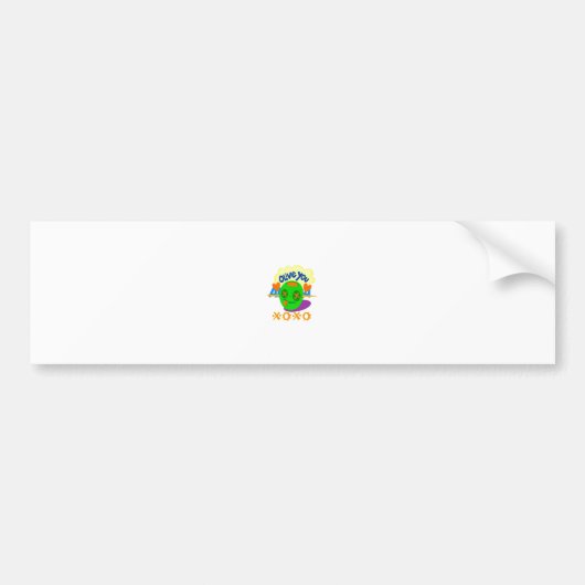 私は愛XOXOアフリカ美しい驚くべき文字引用文 バンパーステッカー (正面)