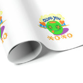 私は愛XOXOアフリカ美しい驚くべき文字引用文 ラッピングペーパー (ロールコーナー)