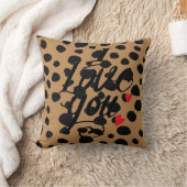 私は愛You Leopardプリント装飾枕 クッション (ブランケット)