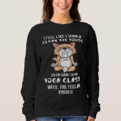 私は感じヨガClで家を掃除するのが好きだ スウェットシャツ (正面)