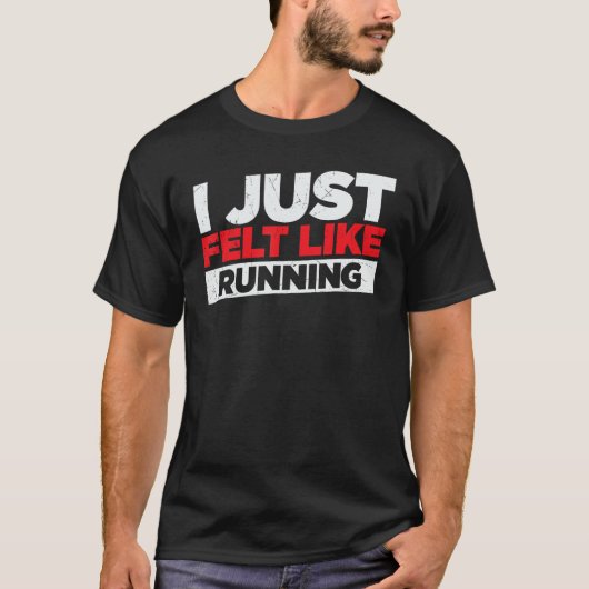 私は感じ単に好き走、好き走に Tシャツ (正面)