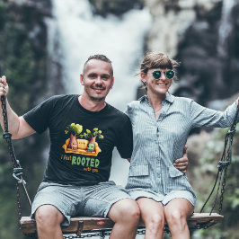 私は感じ君に根を張った、可愛い&おもしろいビーガン Tシャツ