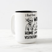 私は感じ私のフーの得作業保管Anel保管が好き ツートーンマグカップ (正面左)