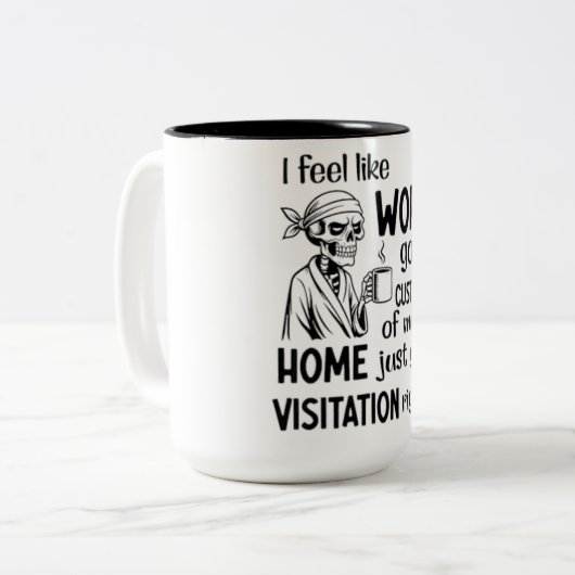 私は感じ私のフーの得作業保管Anel保管が好き ツートーンマグカップ (正面左)