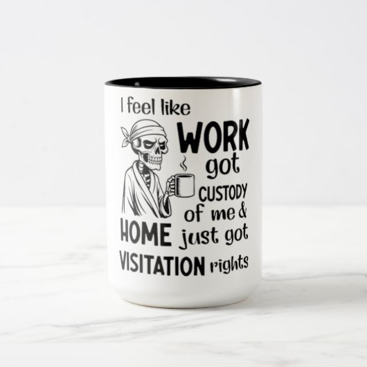 私は感じ私のフーの得作業保管Anel保管が好き ツートーンマグカップ (中央)