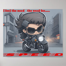 私は感じ要求、スピードの必要性 ポスター