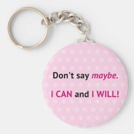 私は感動的できる私はピンク色になる キーホルダー