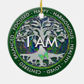 私は感動的なメッセージです セラミックオーナメント (裏面)