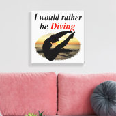 私は感動的むしろダイビングデザインだ キャンバスプリント (インサイチュ (リビング))