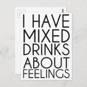 私は感覚の飲み物を混ぜた ポストカード (正面/裏面)