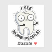 私は感覚を見る人々の歯おもしろいのパン シール (シート)