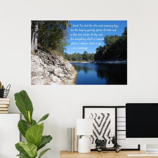 私は感謝していこの素晴らしい日のために神よ。 ポスター (ホームオフィス)