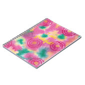 私は感謝している、抽象芸術ピンクの緑の黄色のノート ノートブック (左側)