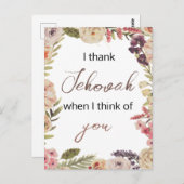 私は感謝していフィリップスの考え1の時エホバよ。 ポストカード (正面/裏面)