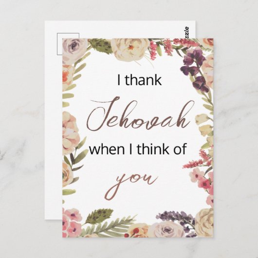 私は感謝していフィリップスの考え1の時エホバよ。 ポストカード (正面/裏面)