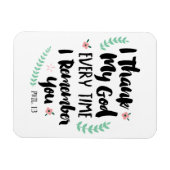 私は感謝してい神よ思い出すたびに磁石 マグネット (横)