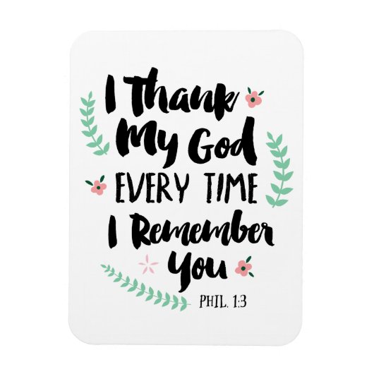 私は感謝してい神よ思い出すたびに磁石 マグネット (縦)
