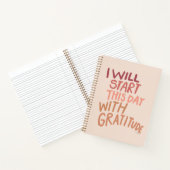 私は感謝してこの日を始める – はっきりしたトレンディー ノートブック (内部)