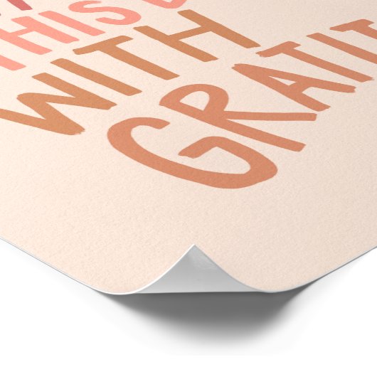 私は感謝してこの日を始める – はっきりしたトレンディー ポスター (角)