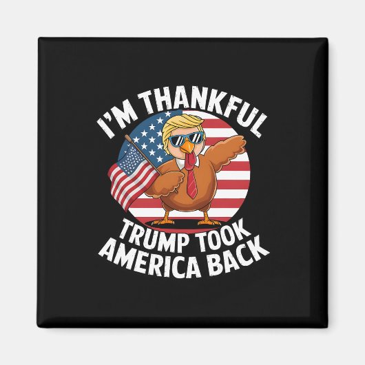 私は感謝のトランプがアメリカを勝者に戻した マグネット (正面)