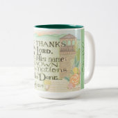 私は感謝与えす感謝しているコーヒ・マグ ツートーンマグカップ (正面右)