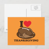 私は感謝祭を愛します シーズンポストカード (正面/裏面)