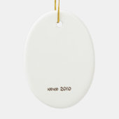 私は感謝祭を生き延びました! トルコのクリスマスのオーナメント セラミックオーナメント (裏面)