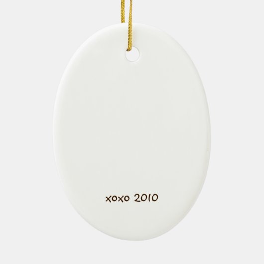 私は感謝祭を生き延びました! トルコのクリスマスのオーナメント セラミックオーナメント (裏面)