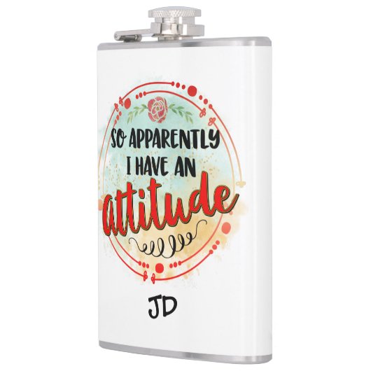 私は態度を持っているようだ引用文嫌おもしろい味 フラスク (左)