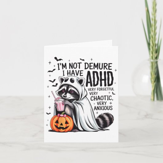 私は慎ましくない ADHD ゴースト面白い ラクダ ハル カード (正面)