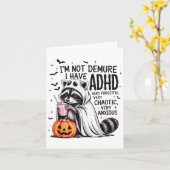 私は慎ましくない ADHD ゴースト面白い ラクダ ハル カード (黄色い花)