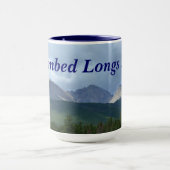 私は憧れます上りましたピーク陶磁器のマグ マグカップ (中央)