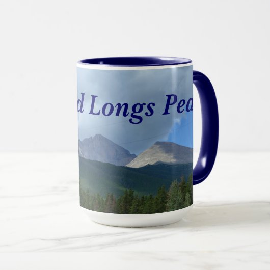 私は憧れます上りましたピーク陶磁器のマグ マグカップ (正面右)