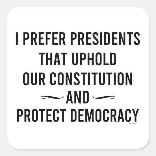 私は憲法を守る大統領が好きだ スクエアシール (正面)